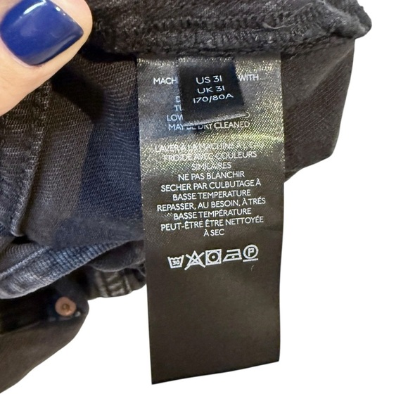 Anthropologie Pilcro Black Wash Painters Women’s Strappy Denim Overalls Sz 31 - Picture 10 of 15